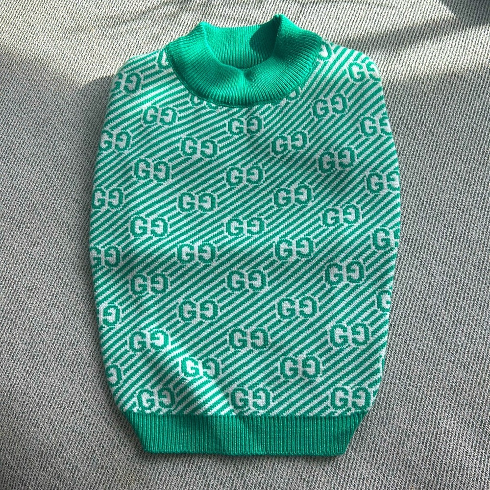 Brand New Dog Sweater - Gucci GG Print